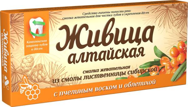 Изображение товара Смолка жевательная Живица Алтайская с пчелиным воском и облепихой Алтайский Нектар 4шт Смолка жевательная Живица Алтайская с пчелиным воском и облепихой Алтайский Нектар 4шт фотография