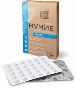 Мумие + Экстракт чага Дикий Алтай Фарм-Продукт 60 таблеток